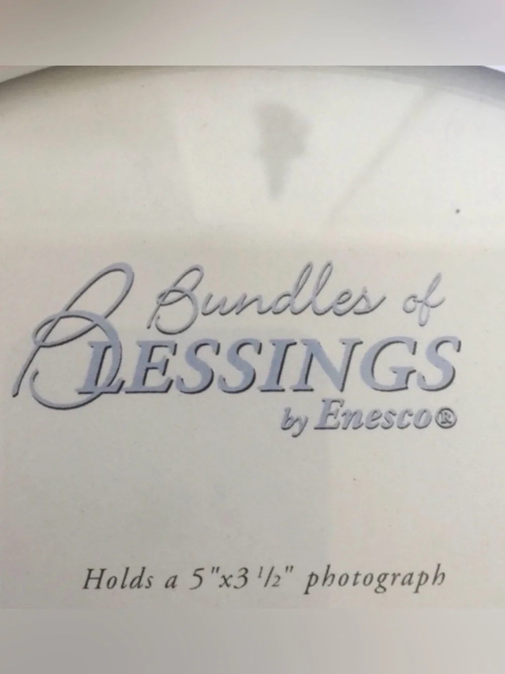 ENESCO Baby Baptism Picture Frame Bundle of Blessings Pink Ivory Vintage NWT
